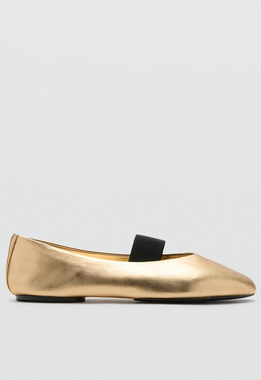 MANGO - Orio mary-jane pump - gold