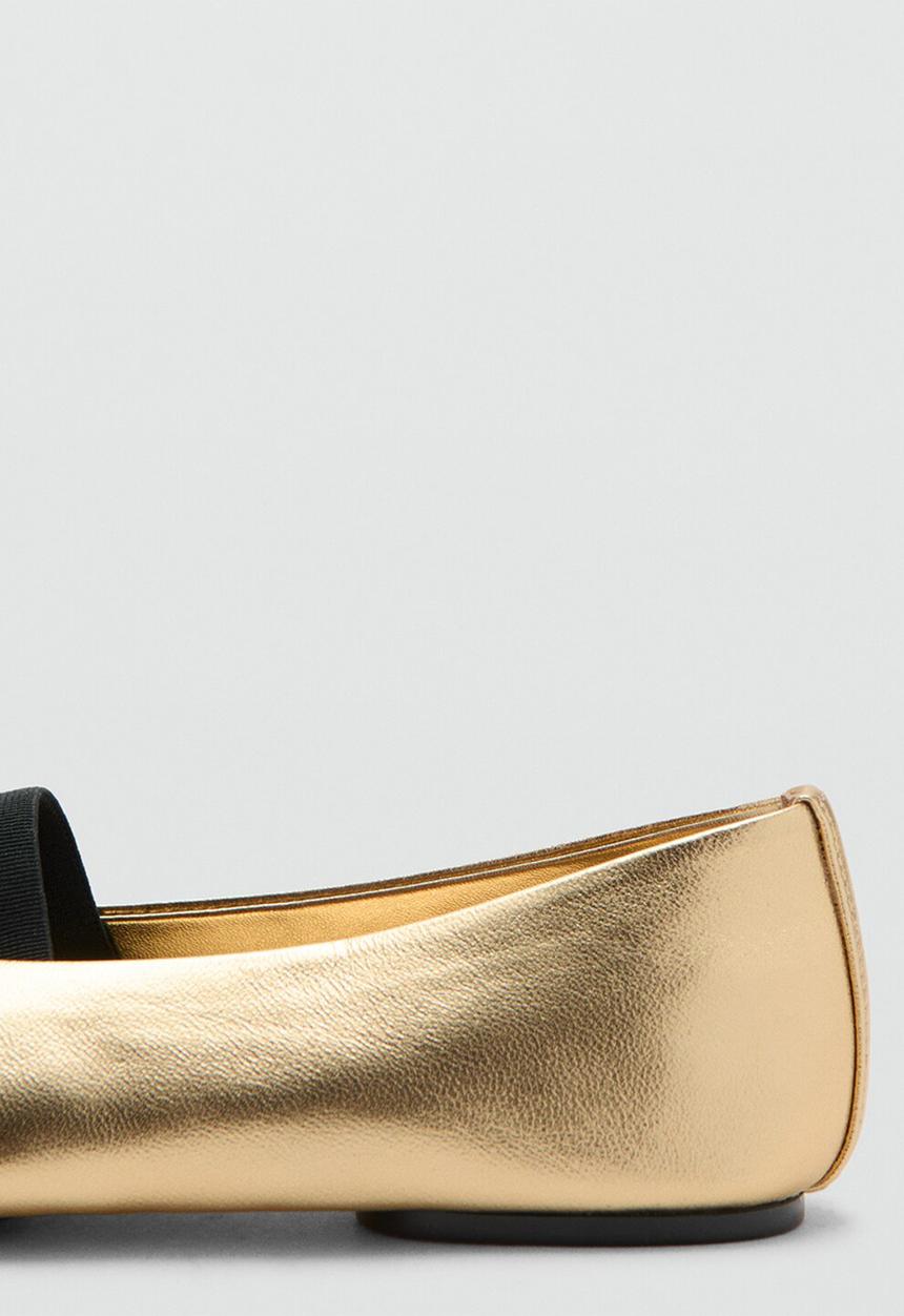 MANGO - Orio mary-jane pump - gold