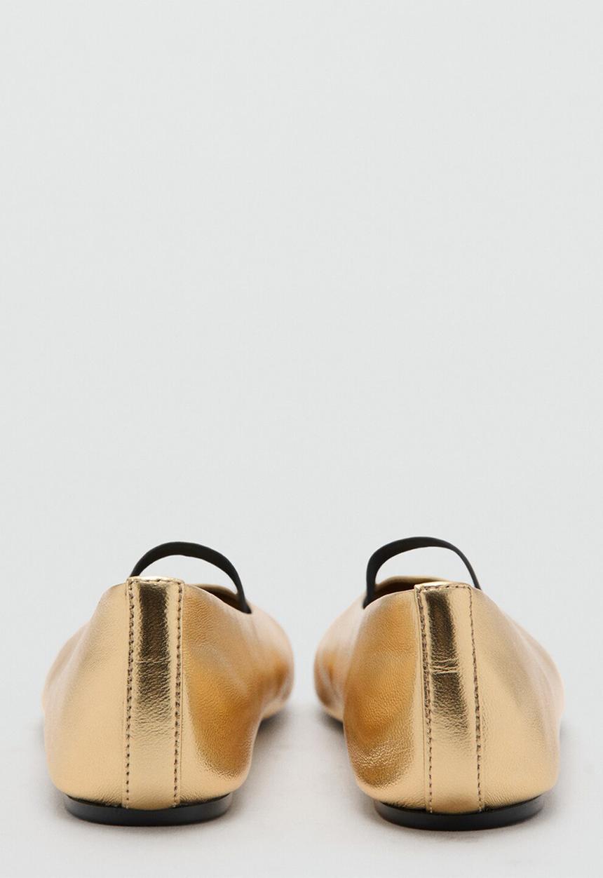 MANGO - Orio mary-jane pump - gold