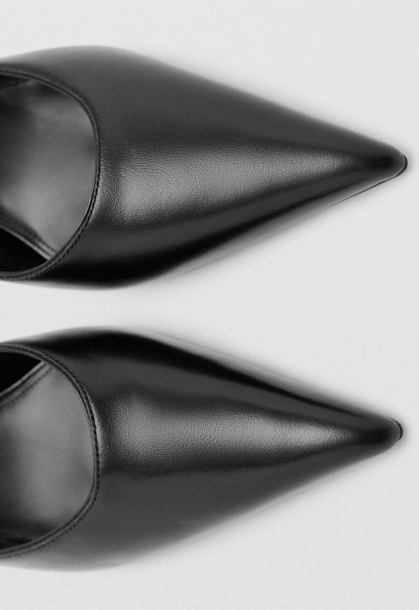 MANGO - Muly closed toe mule - black