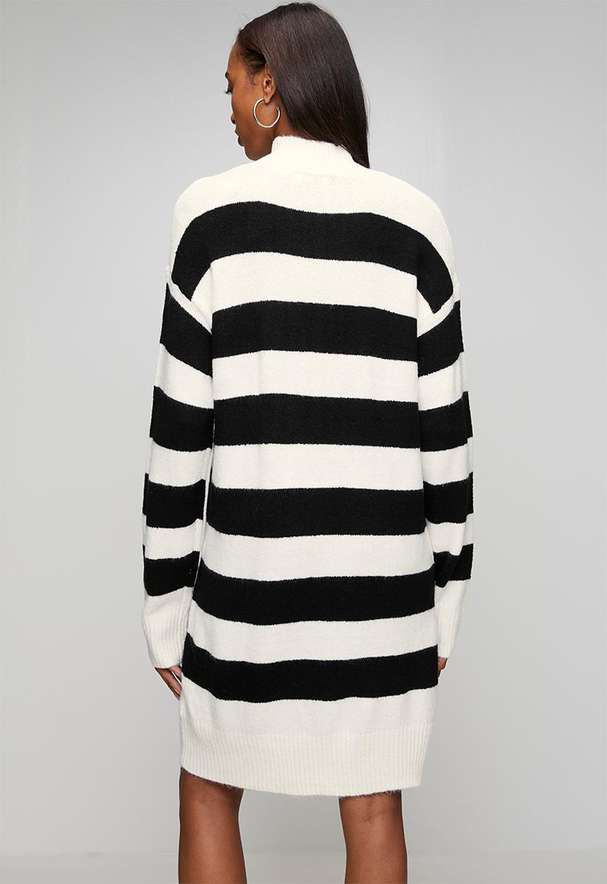 Brave Soul - Loose Fit Stripe - Ivory/Black