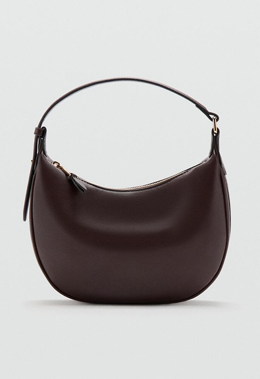 MANGO - Delia Handbag - Dark Brown