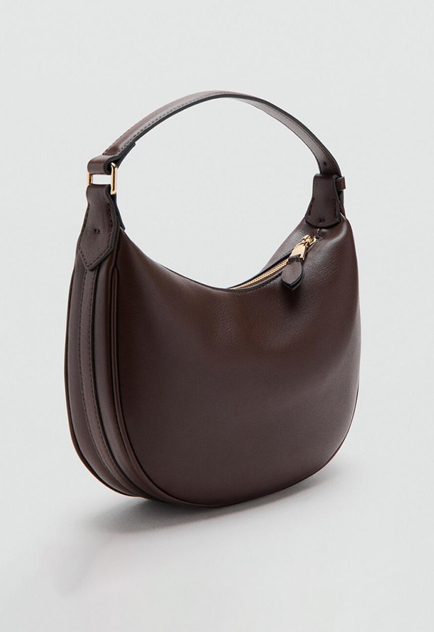 MANGO - Delia Handbag - Dark Brown