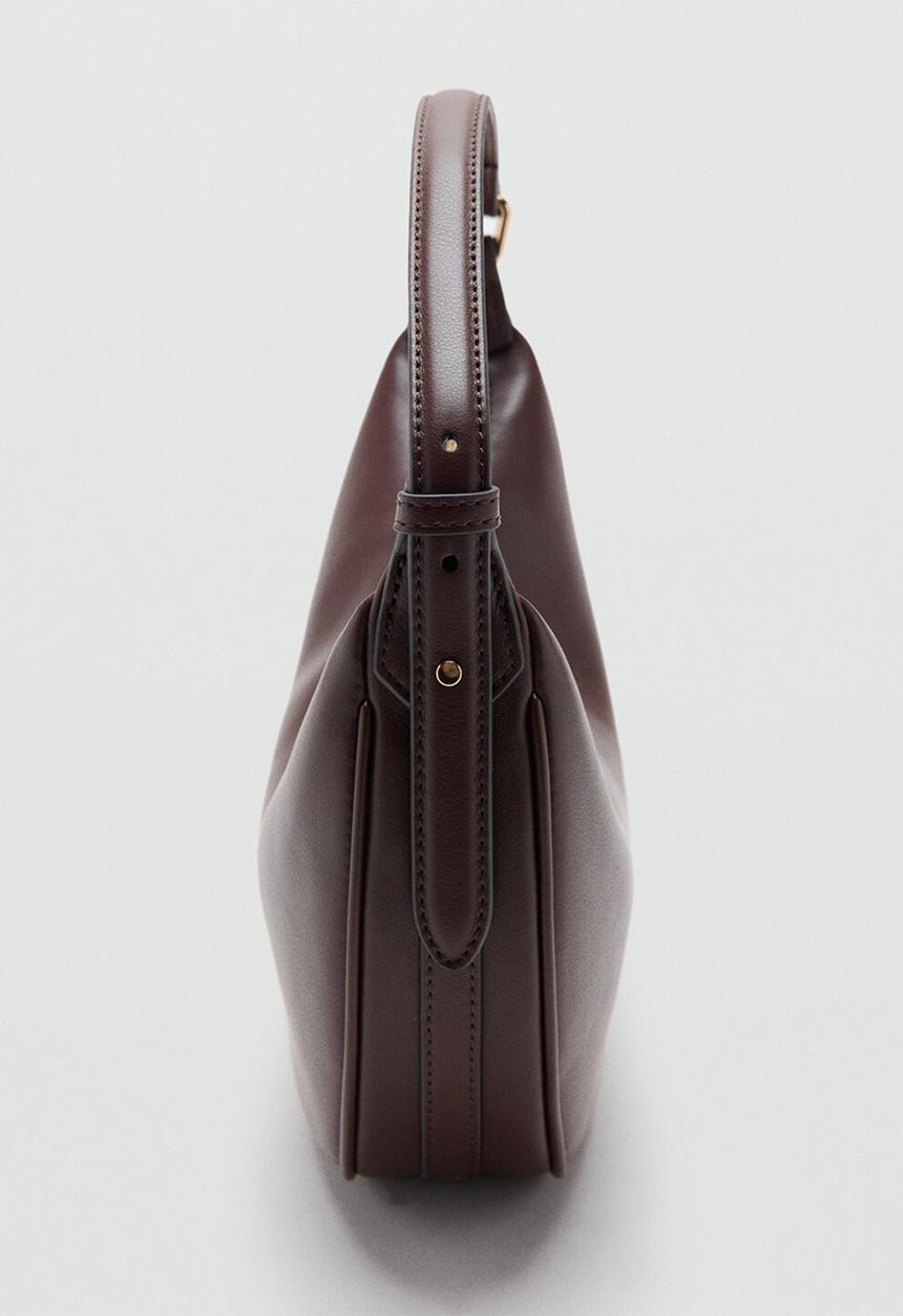 MANGO - Delia Handbag - Dark Brown