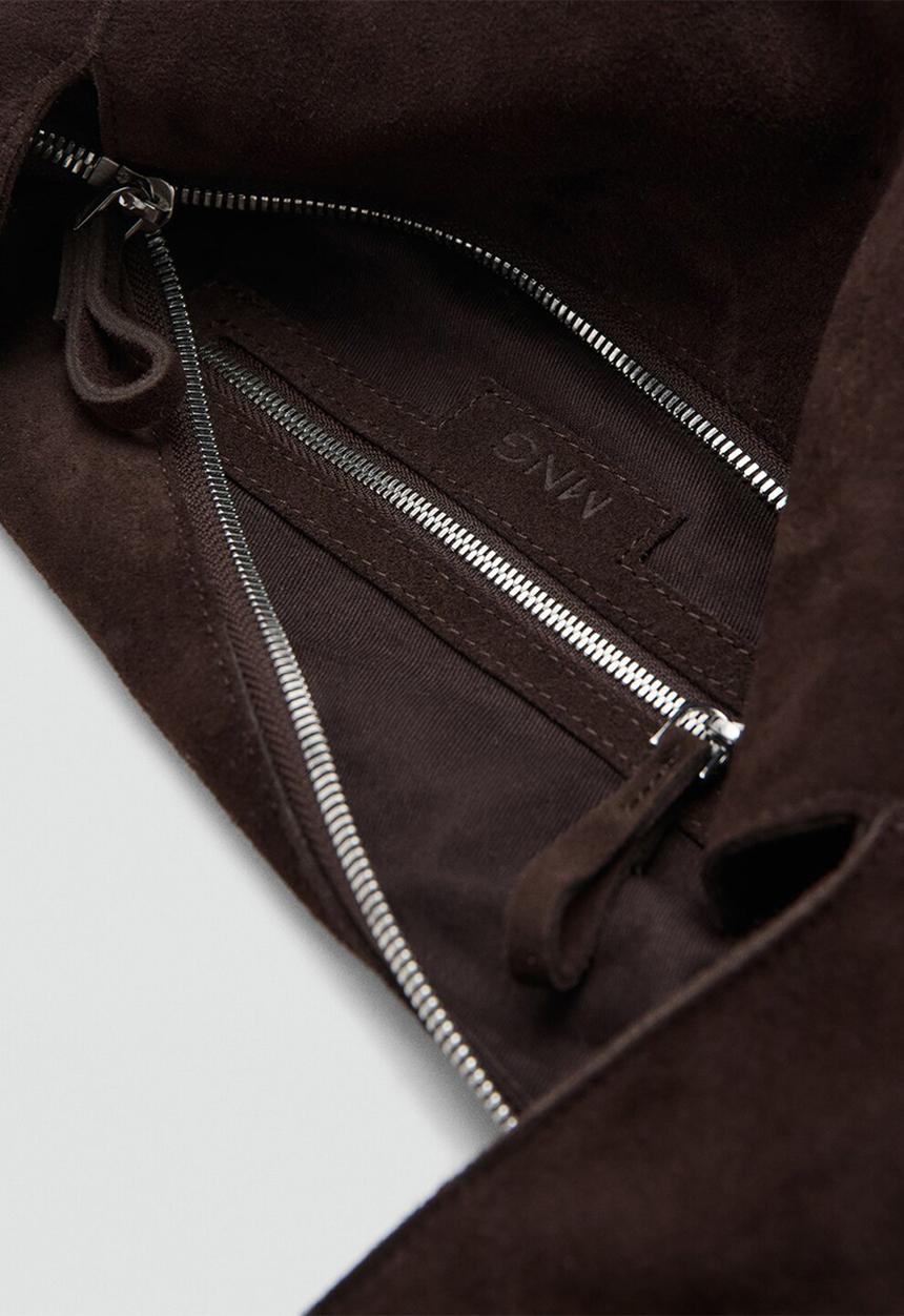 MANGO - Piramide shoulder bag - dark brown