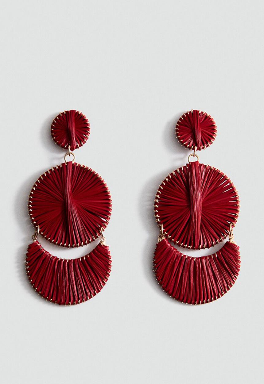 MANGO - Magda Earrings - Red