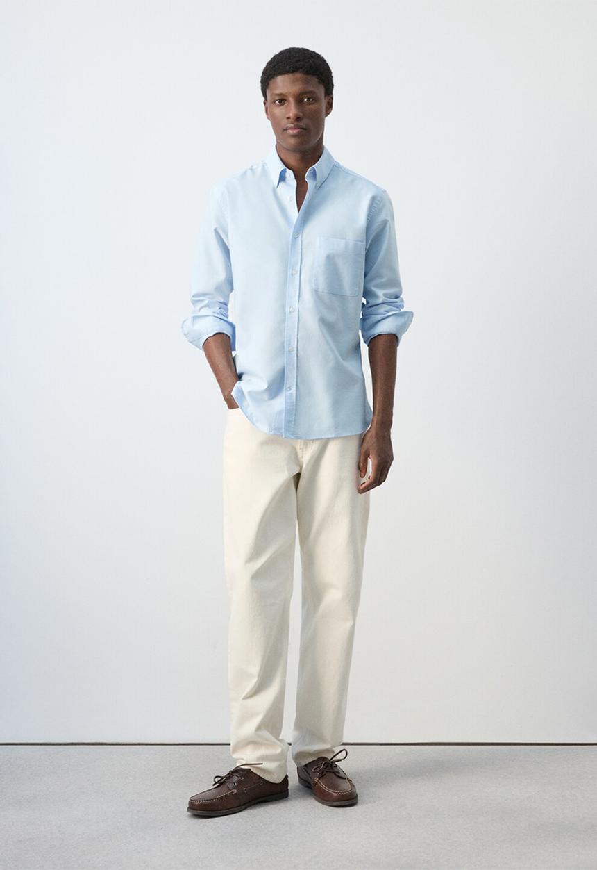 MANGO - Shirt Oxli - Sky-Blue