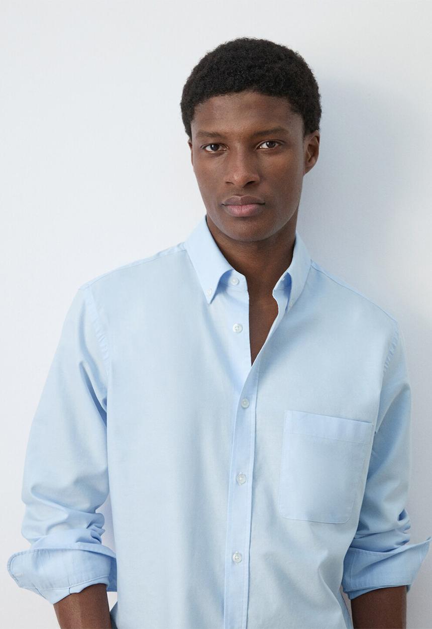 MANGO - Shirt Oxli - Sky-Blue