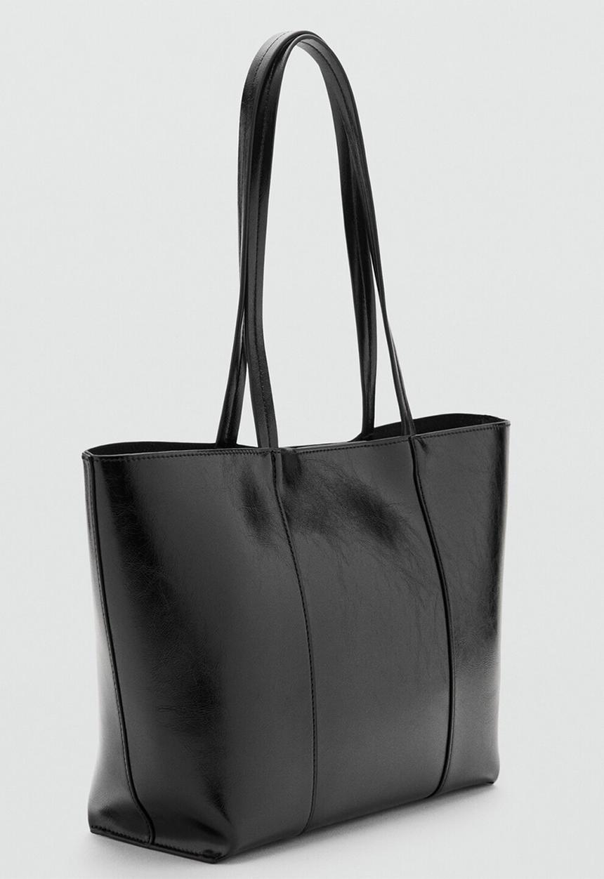 MANGO - Oliver tote bag - dark black