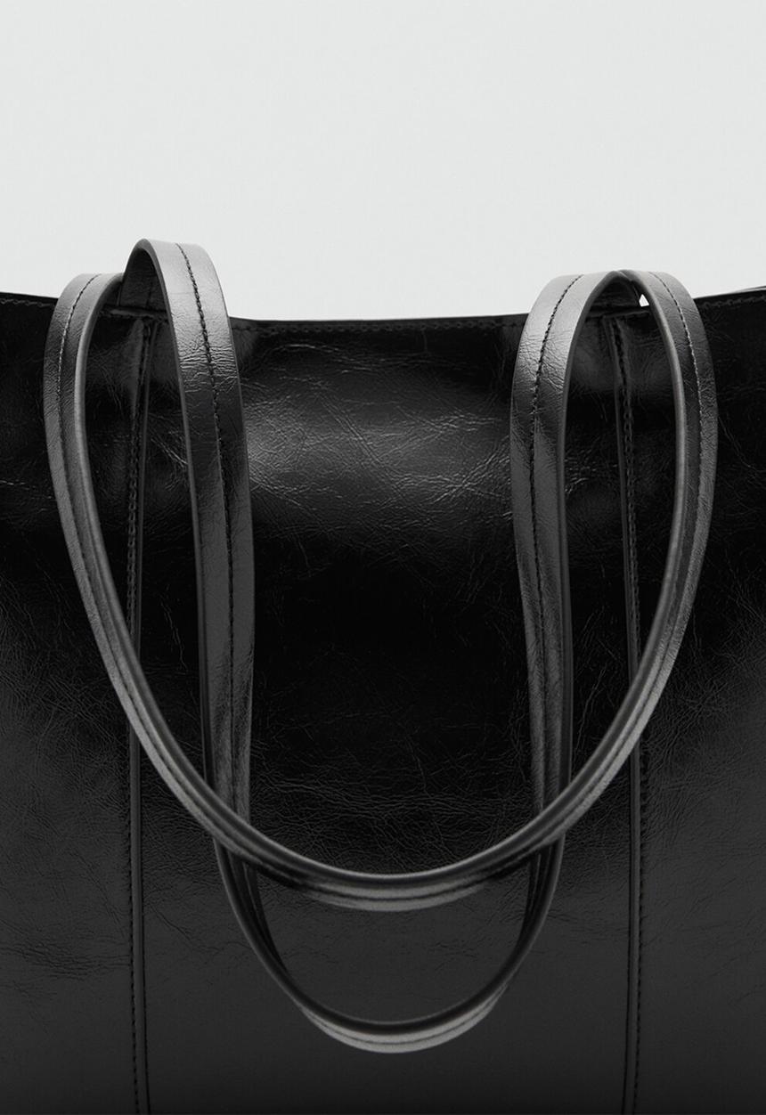 MANGO - Oliver tote bag - dark black
