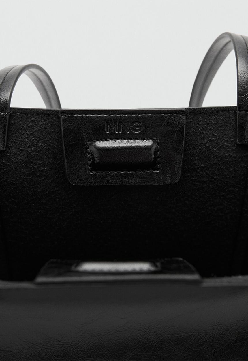 MANGO - Oliver tote bag - dark black