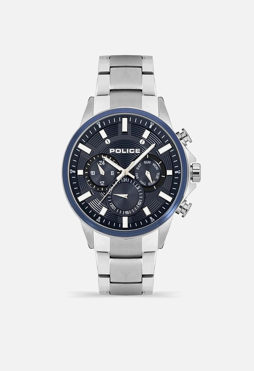 Police - Steel Case Blue Dial Steel Bracelete Starp - Blue/Silver