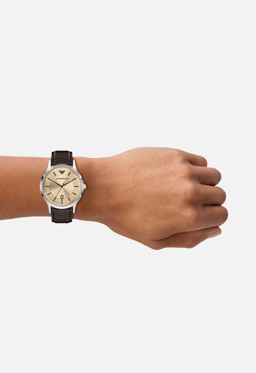Armani - Pro-Planet Leather  Ar11783 Watch - Brown