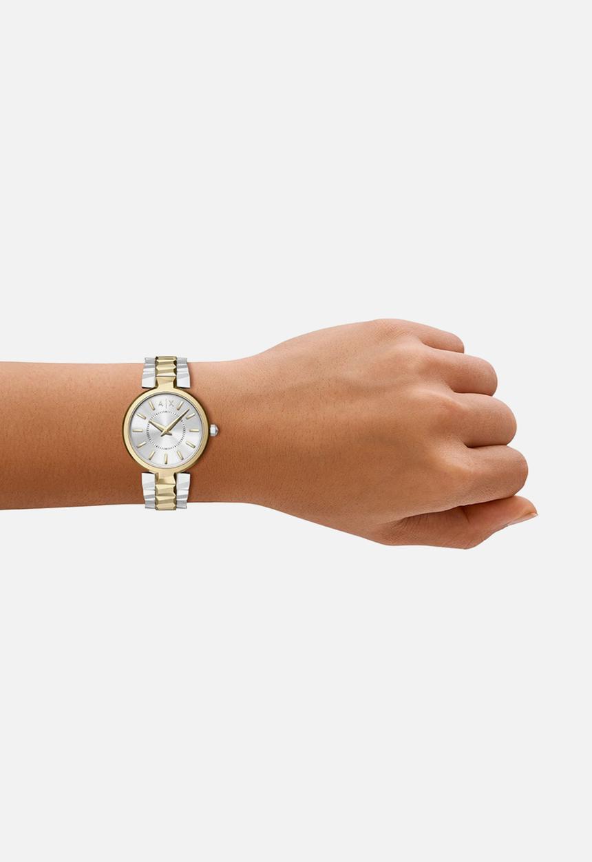Armani Exchange - 2-Tone Stainless Steel Watch  Ax4406 Watch - Silver/Gold