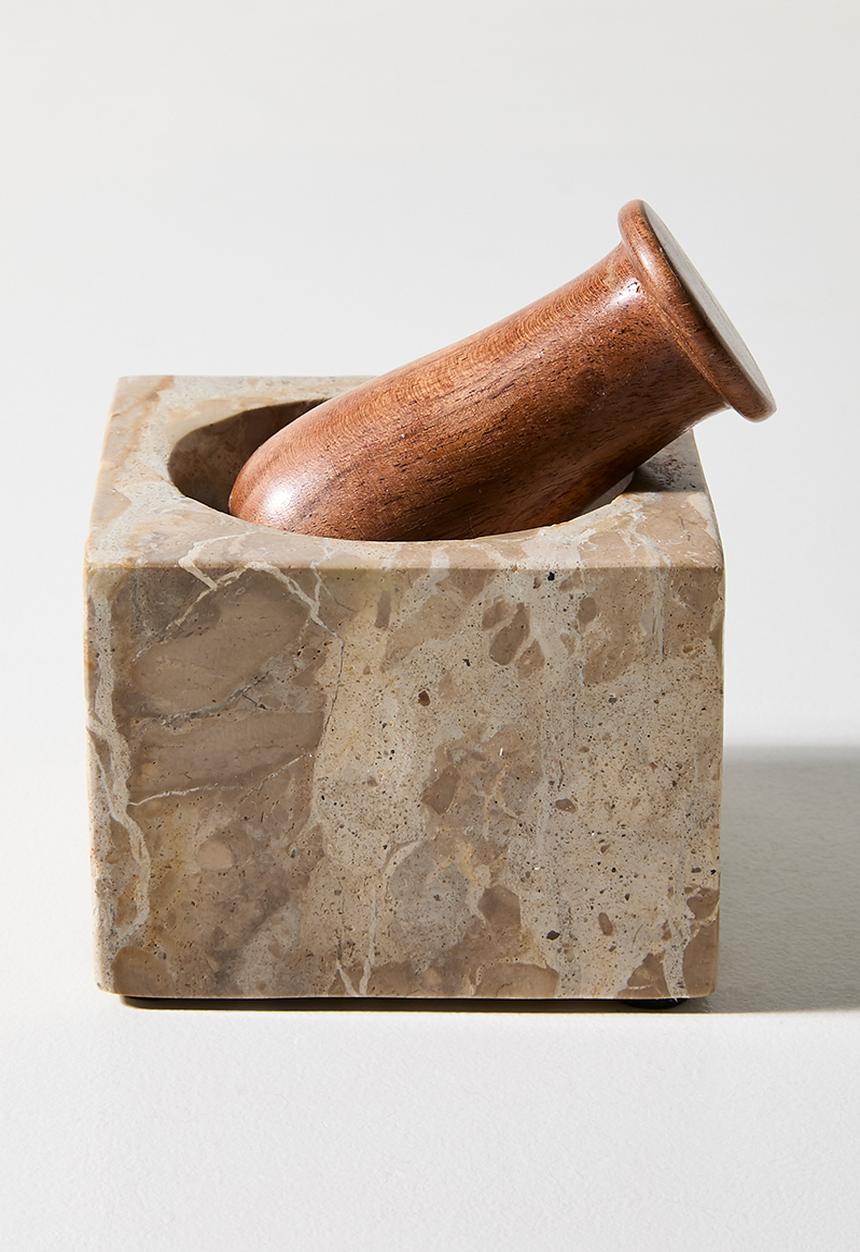 Sixth Floor - Marble & Wood Pestle & Mortar - Natural