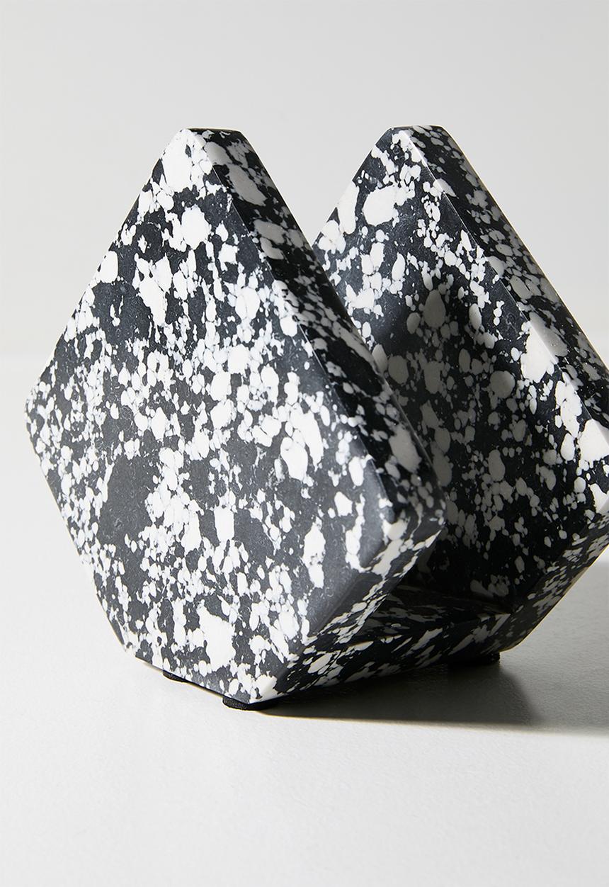 Sixth Floor - Spec Marble Napkin Holder - Black & White