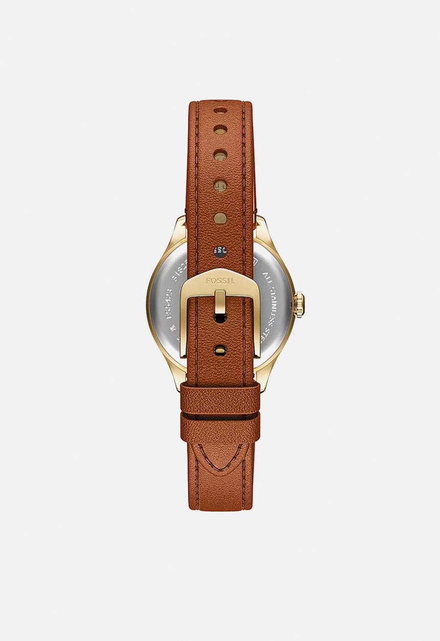 Fossil - Classic Gilmore Leather  Es5423 Watch - Brown & Gold