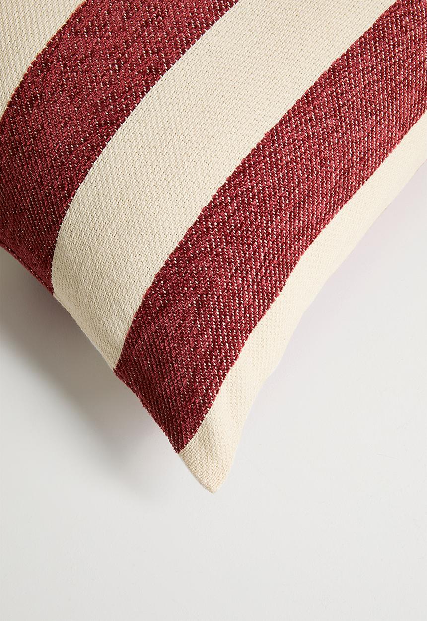 Haven & Earth  - Chenille Stripe Scatter - Garnet