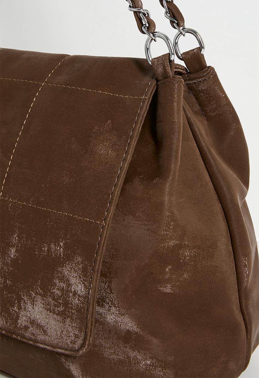 Tessa Design - Astrid Chain Handle Shoulder Bag - Brown