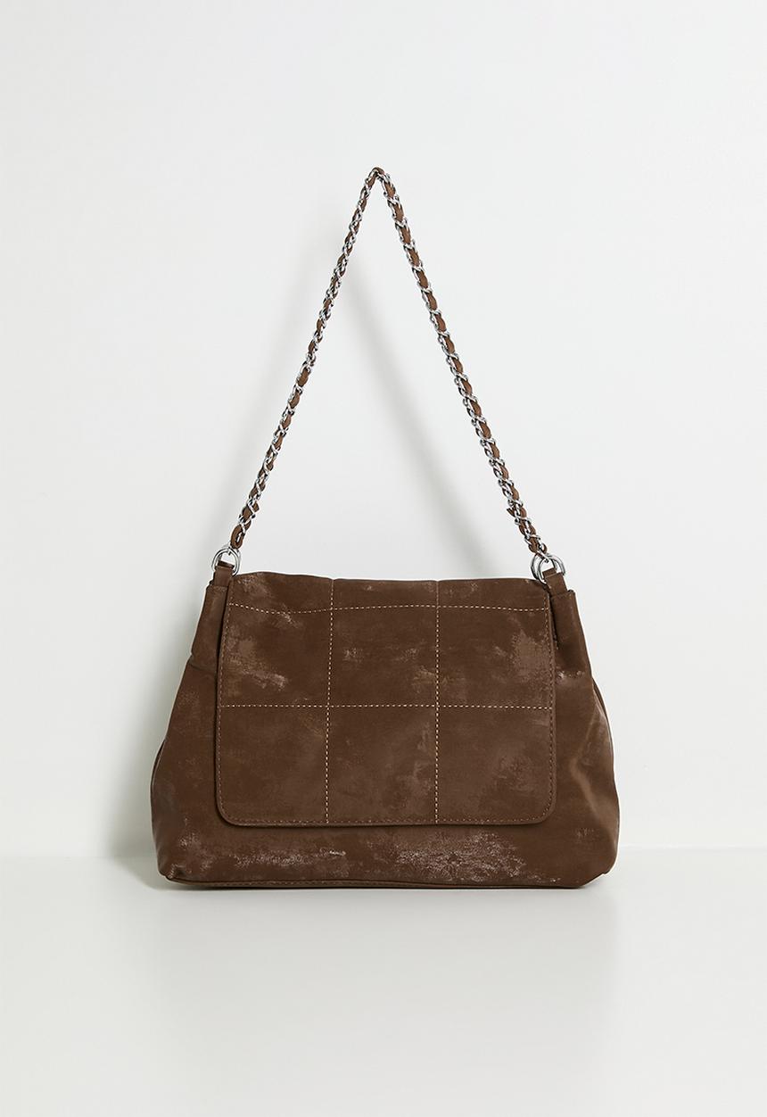 Tessa Design - Astrid Chain Handle Shoulder Bag - Brown