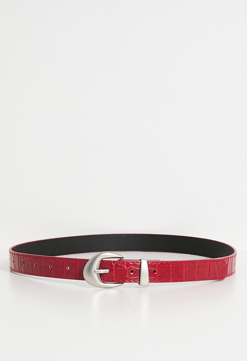 Tessa Design - Bendetta Snake Imprint Belt - Red