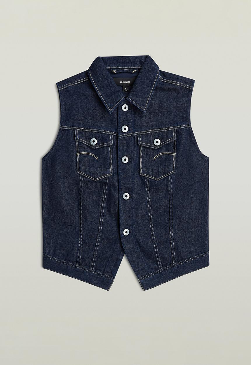 G-STAR - Pitched hem slim vest wmn - rinsed
