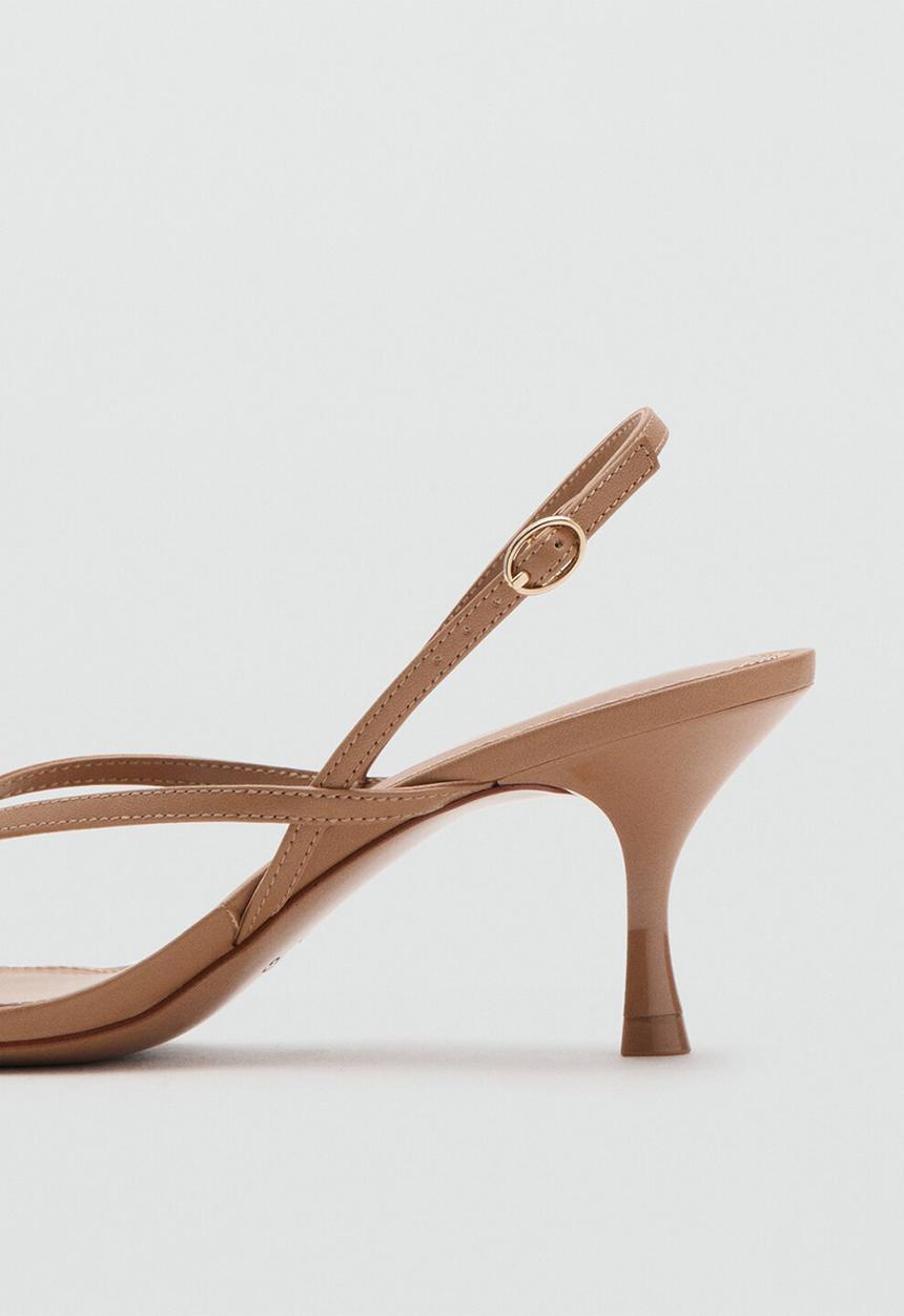 MANGO - Ross1 open toe slingback - dark brown