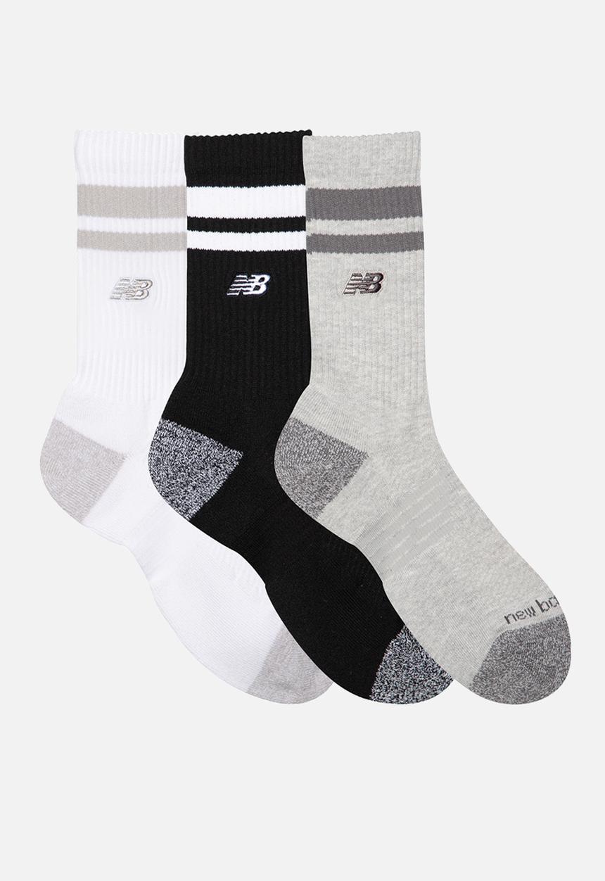 New Balance  - Active Premium Striped Crew Sock 3 Pack - Multi