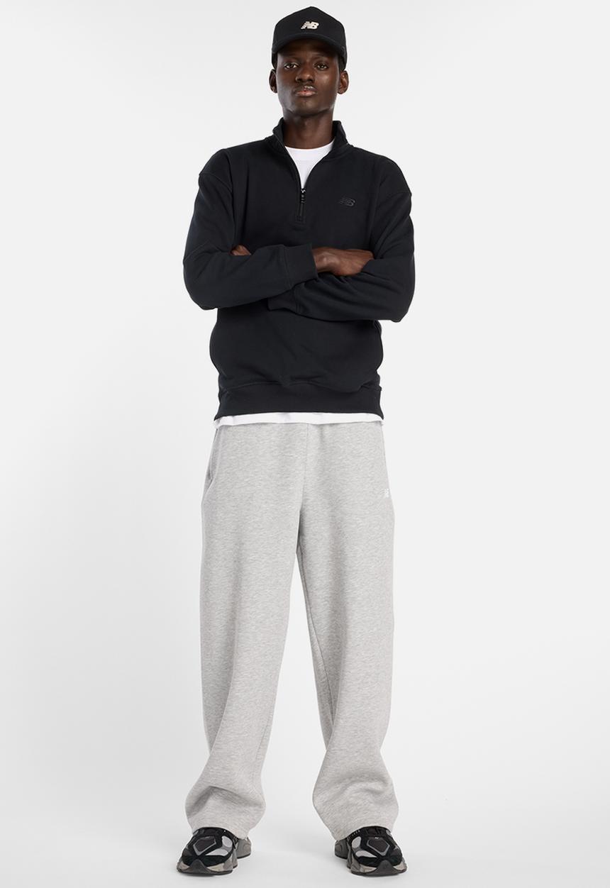 New Balance  - New Balance Open Hem Brushed Fleece Pant - Grey