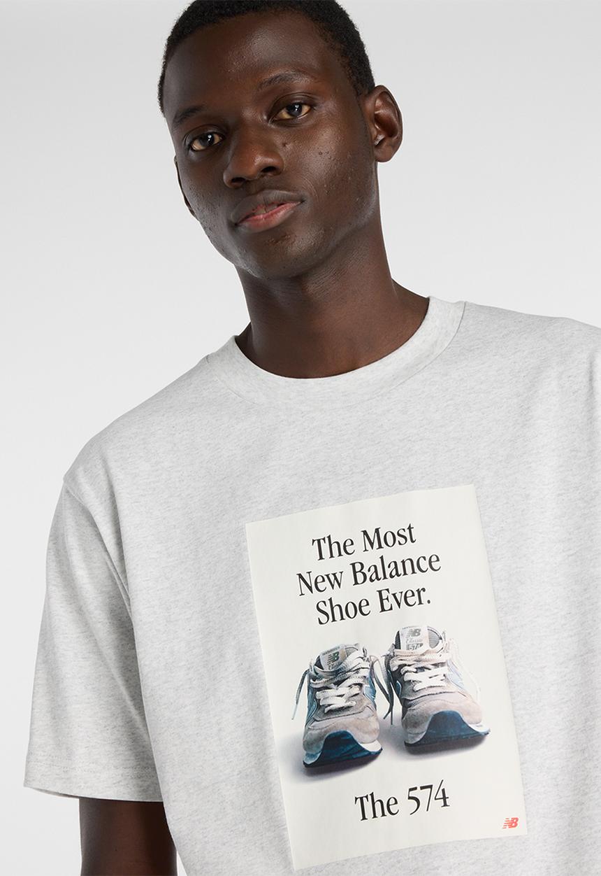 New Balance  - NB Athletics Celebrated Icons 574 Ad Tee - Grey