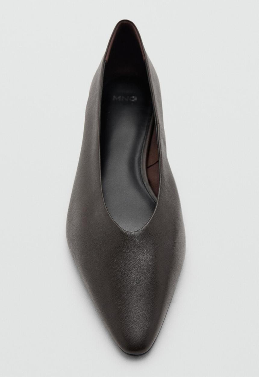 MANGO - Genta pump - dark brown
