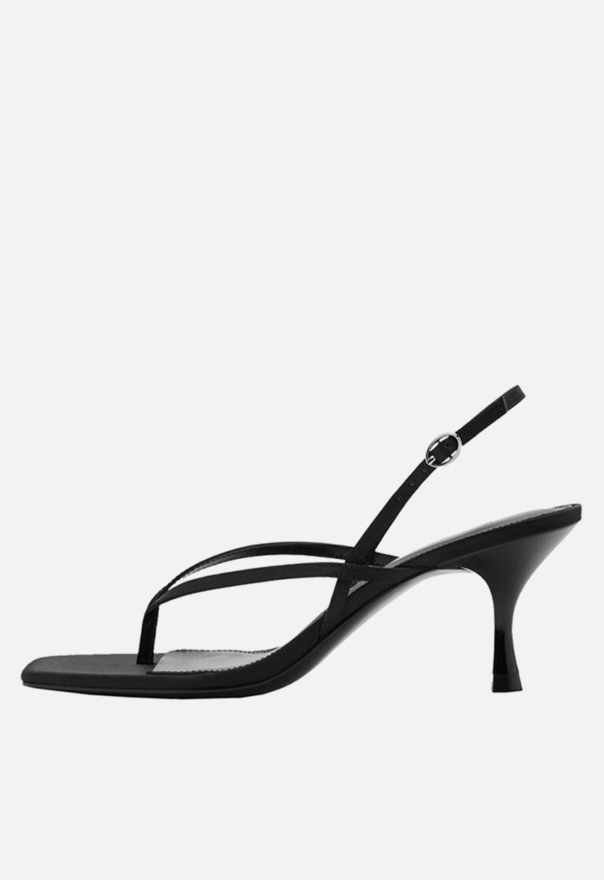 MANGO - Ross open toe slingback - black