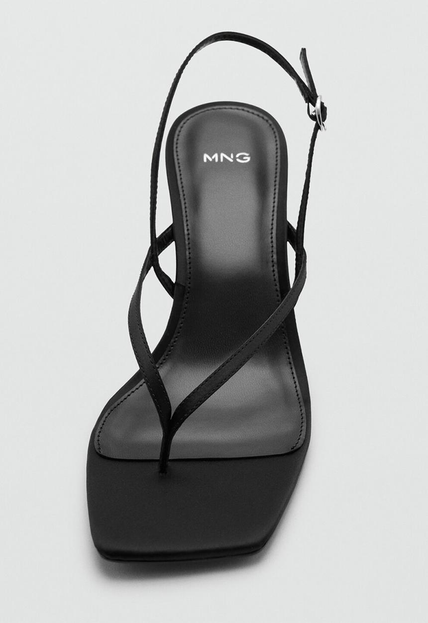 MANGO - Ross open toe slingback - black