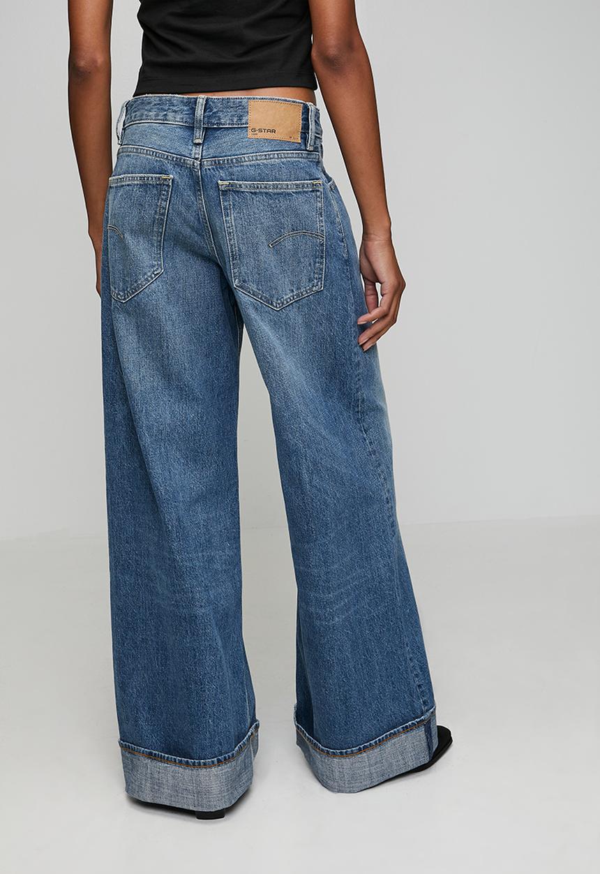 G-STAR - Roxx wide wmn - antique faded patina blue