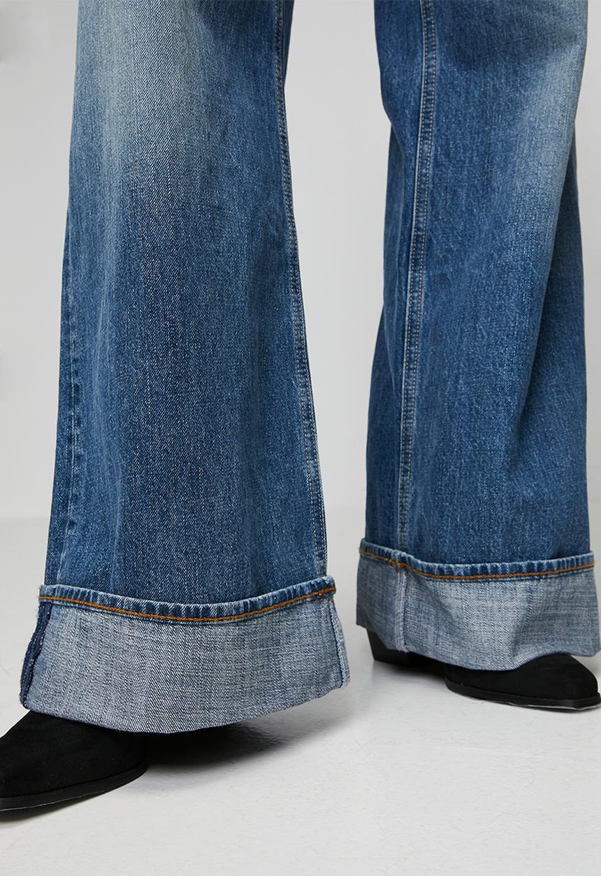 G-STAR - Roxx wide wmn - antique faded patina blue