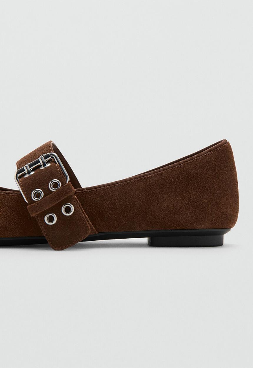 MANGO - Gift mary jane - dark brown
