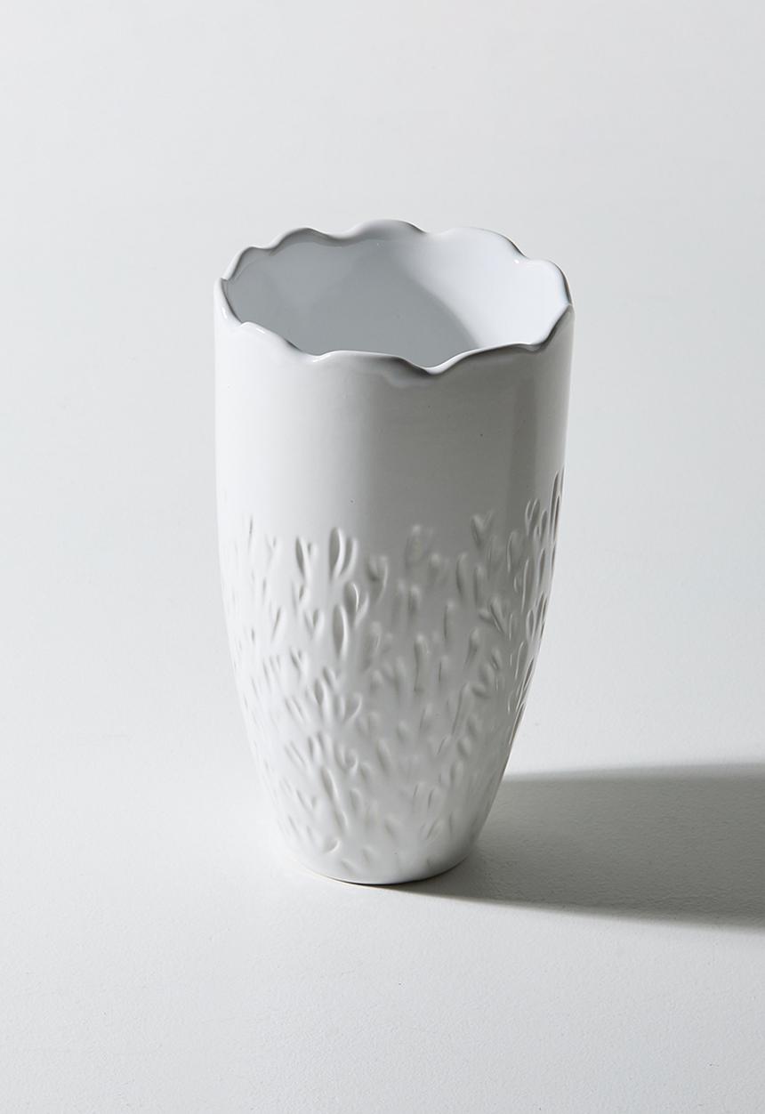 Urchin Art - Bullet Vase - White