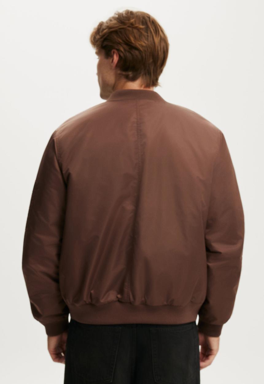 Cotton On - Classic Bomber Jacket - Burnt Rust