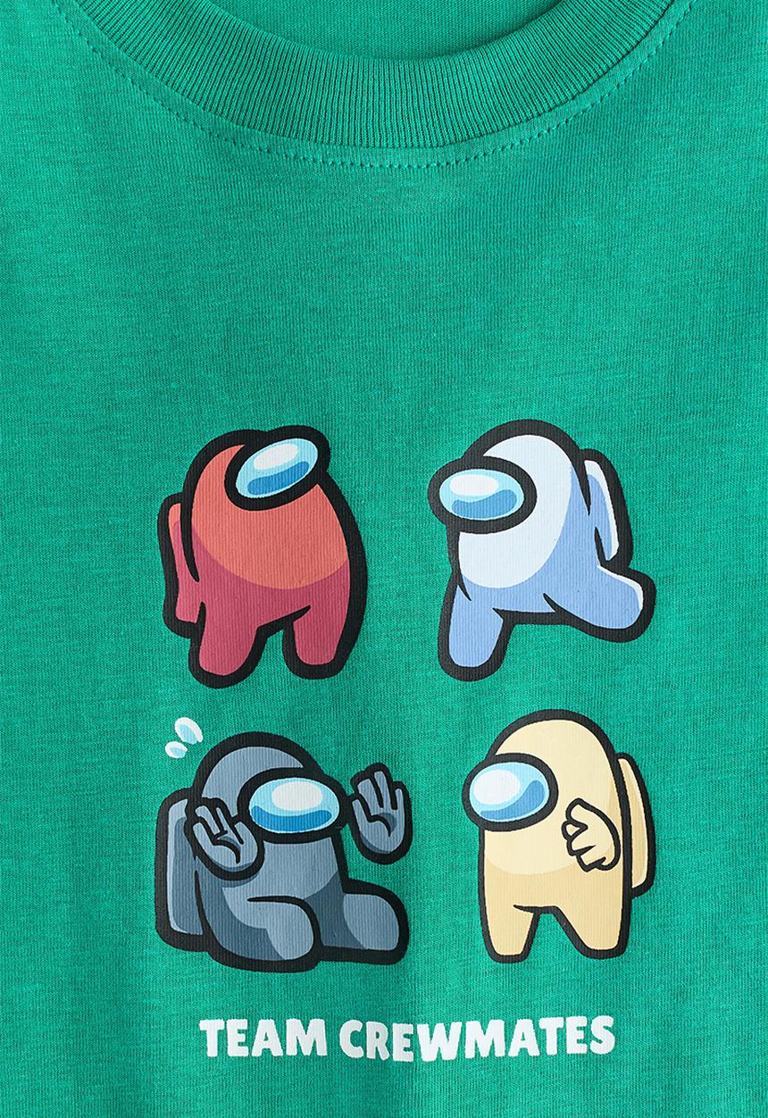 H&M - Oversized printed T-shirt - green/among us