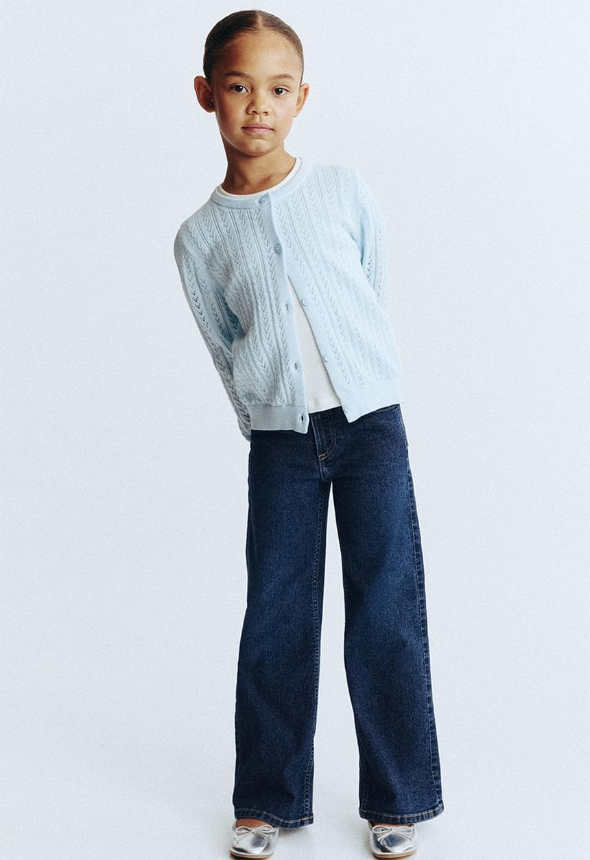 H&M - Superstretch wide leg jeans - dark denim blue