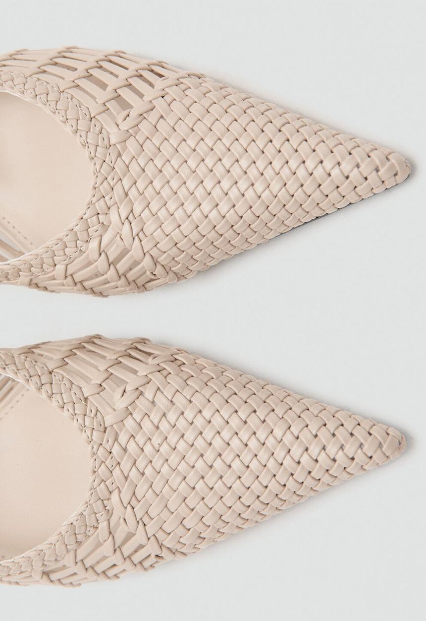 MANGO - Mot closed toe slingback - light beige