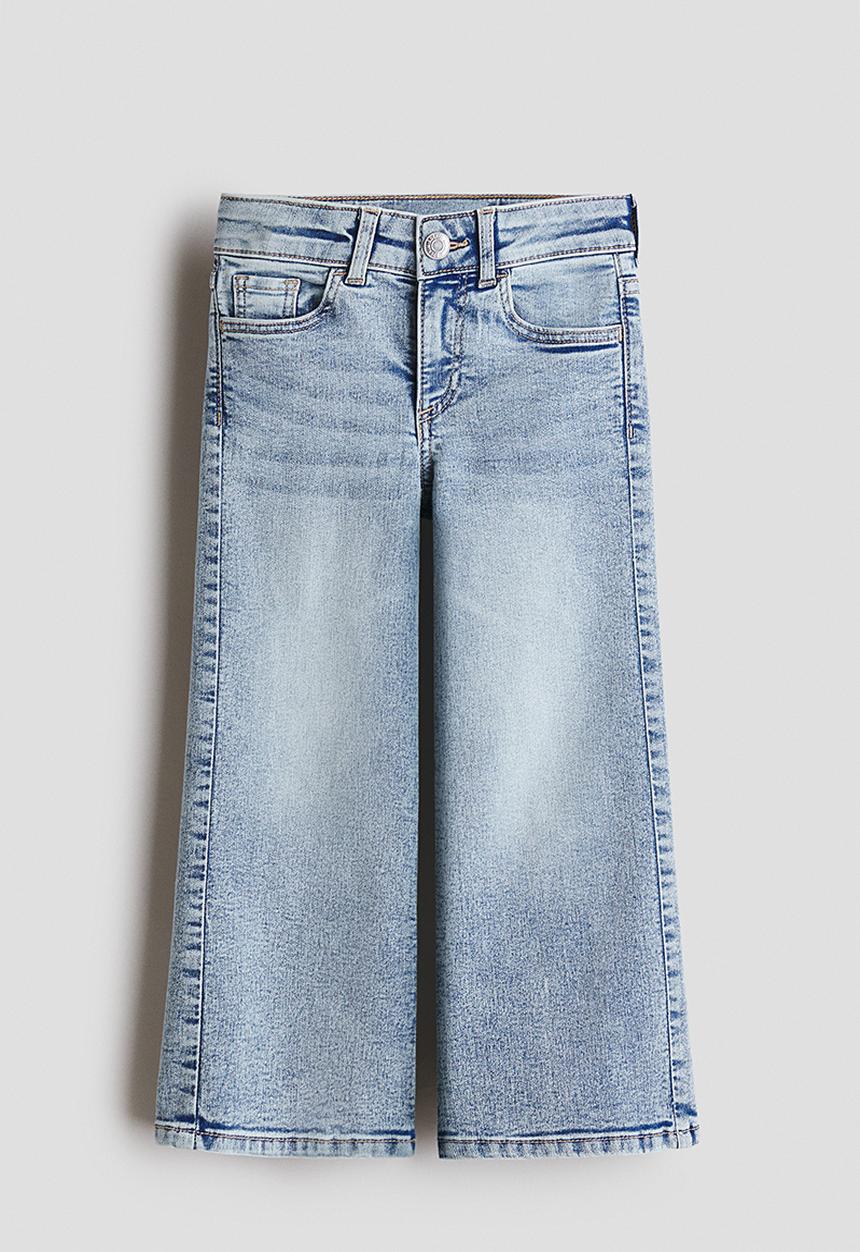 H&M - Superstretch wide leg jeans - light denim blue