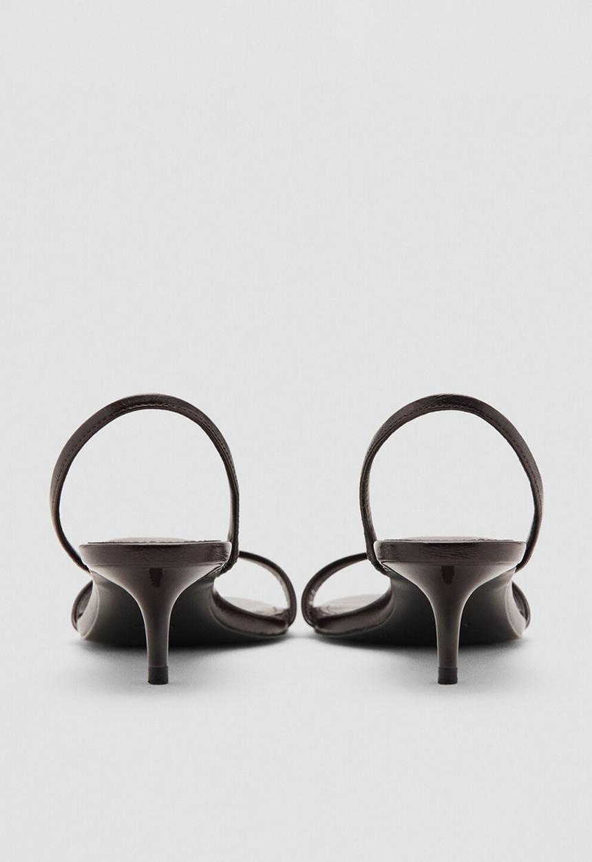 MANGO - Nighty open toe slingback - dark brown