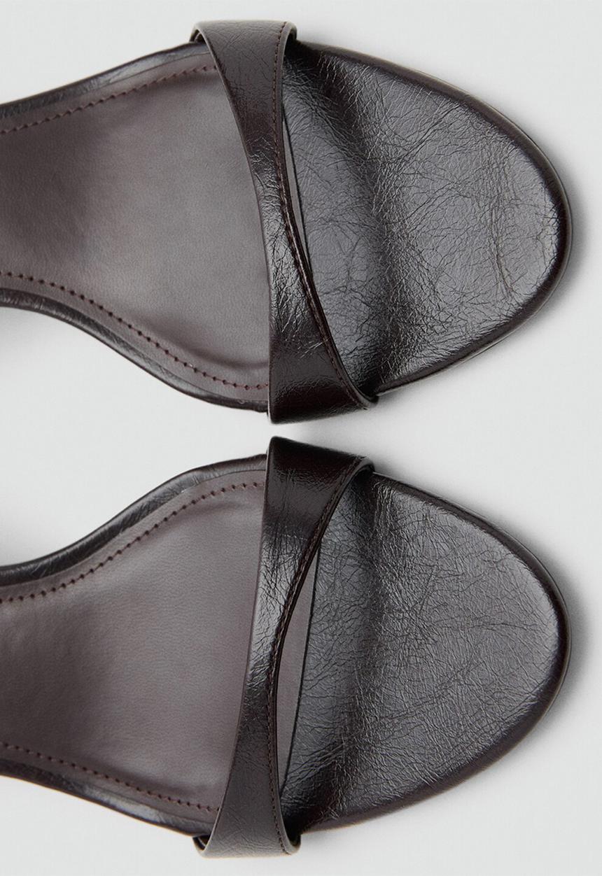 MANGO - Nighty open toe slingback - dark brown