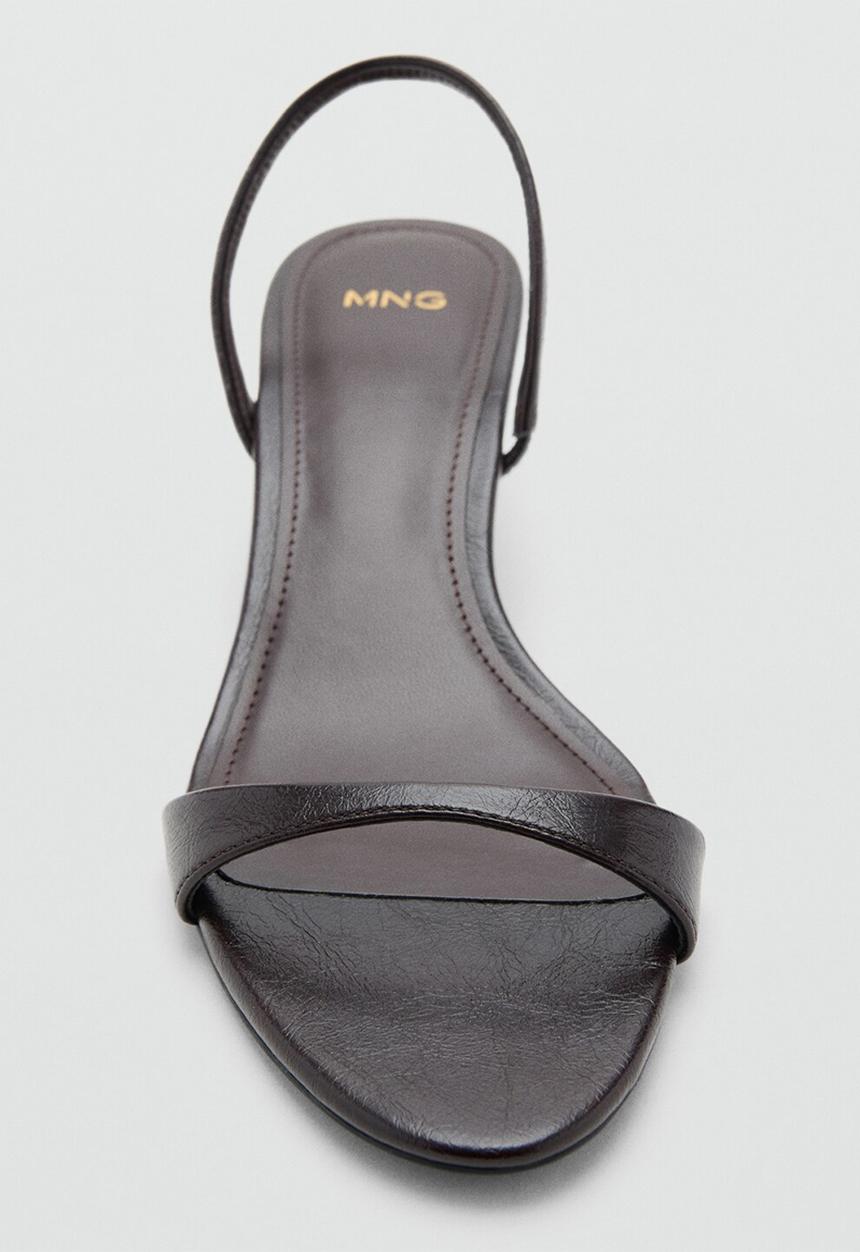 MANGO - Nighty open toe slingback - dark brown