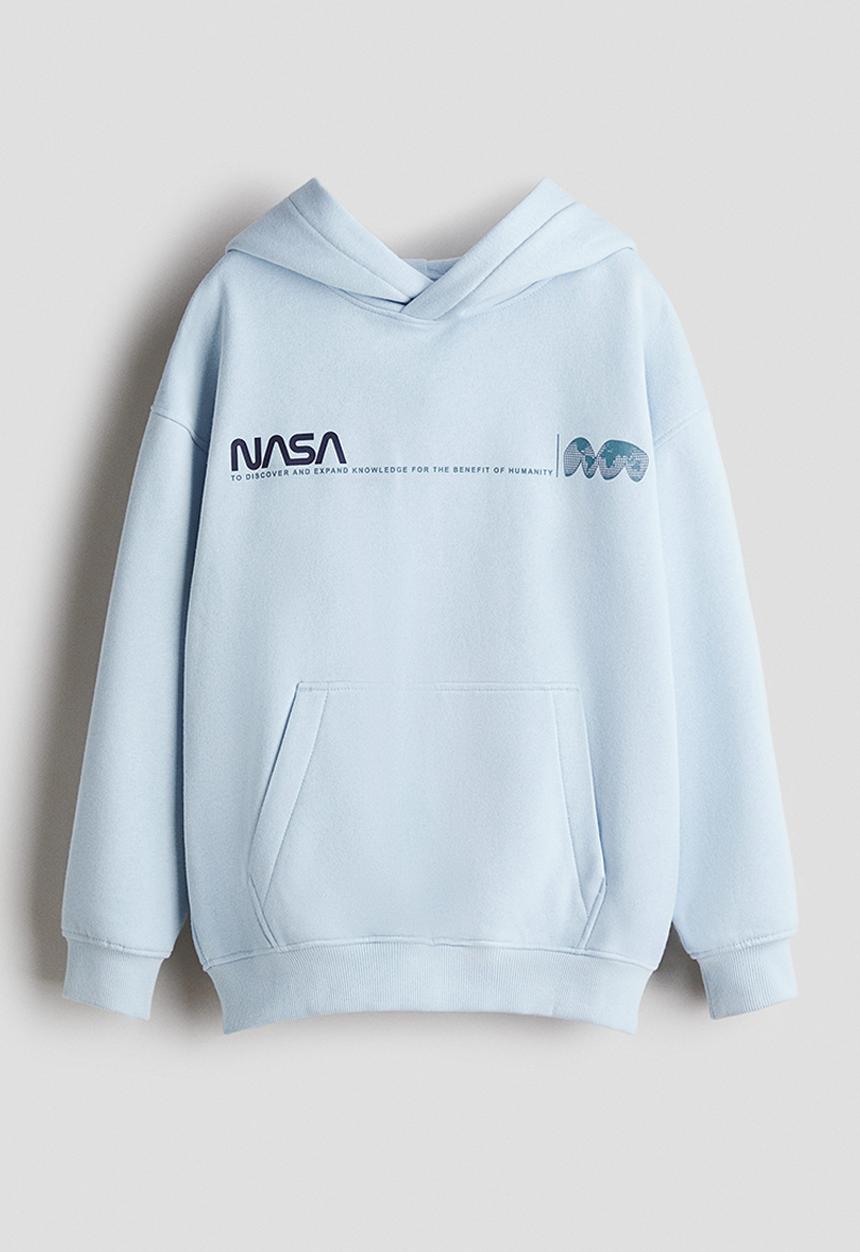 H&M - Hoodie - light blue/nasa