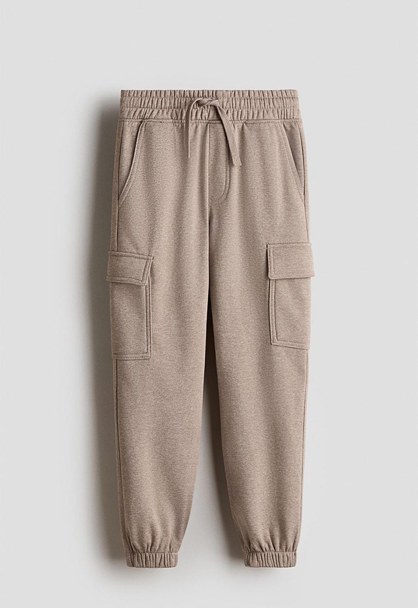 H&M - Cargo joggers - light brown marl