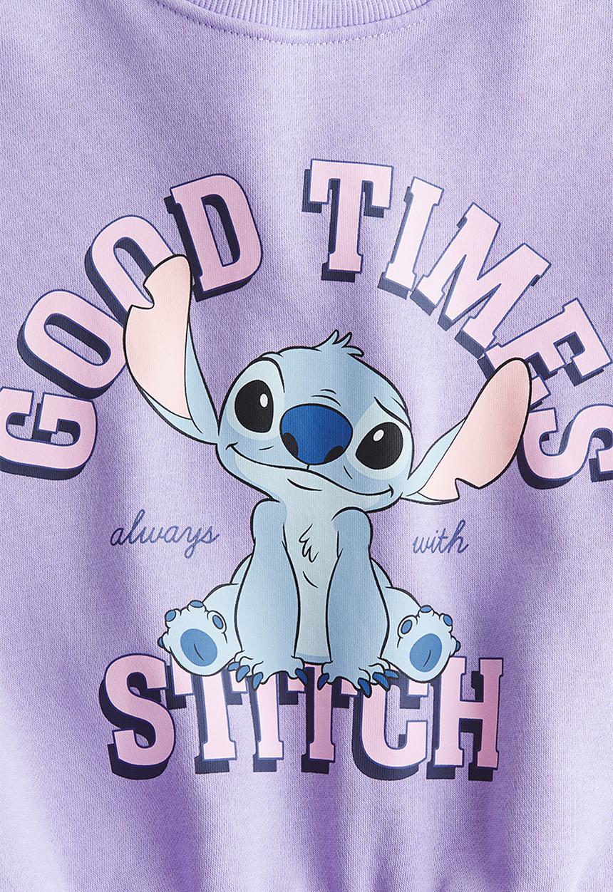 H&M - Printed sweatshirt - purple/lilo & stitch