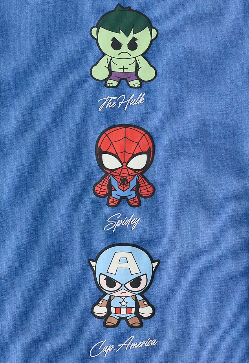 H&M - Oversized printed T-shirt - blue/marvel comics