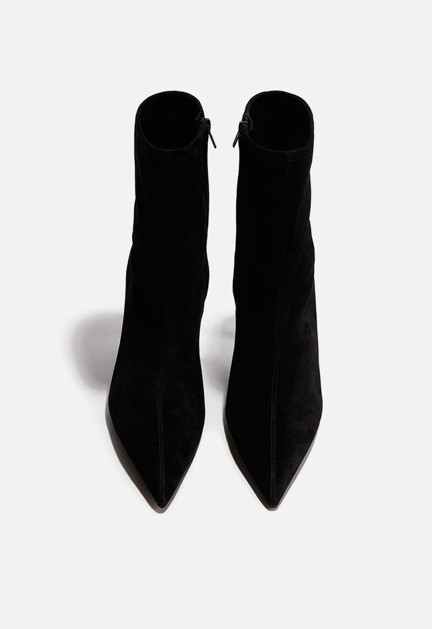 H&M - Leather sock boots - black